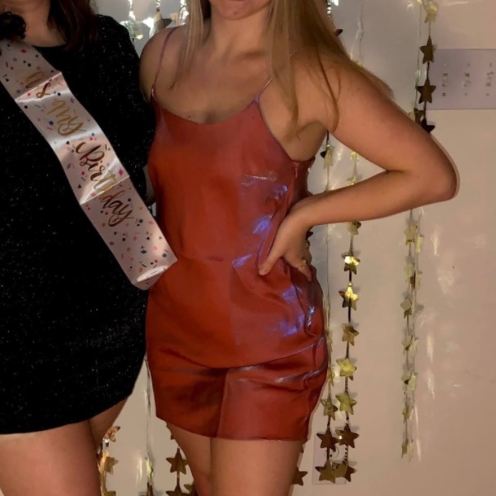 Pink Metallic Mini Dress